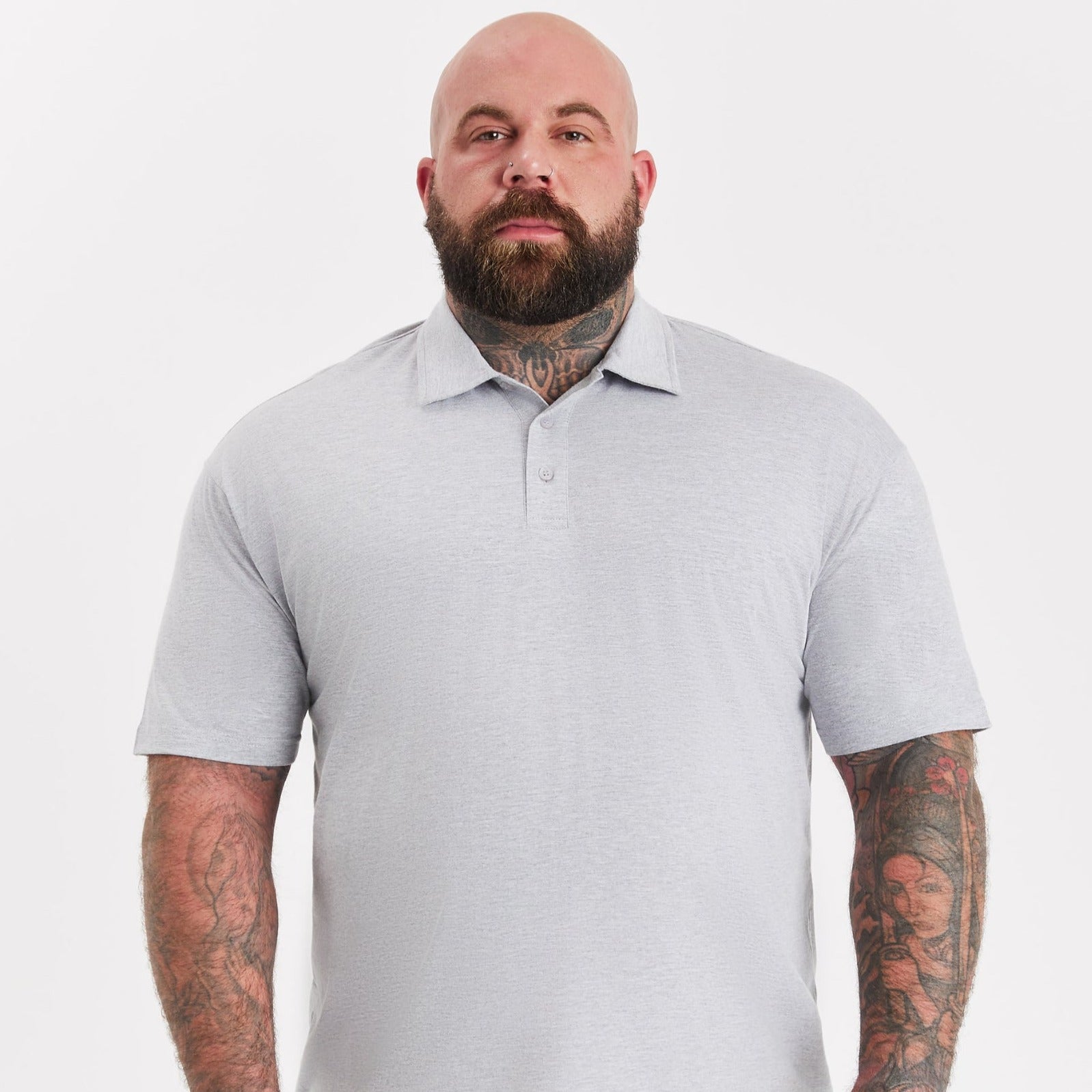 Load image into Gallery viewer, Heather Grey Polo
