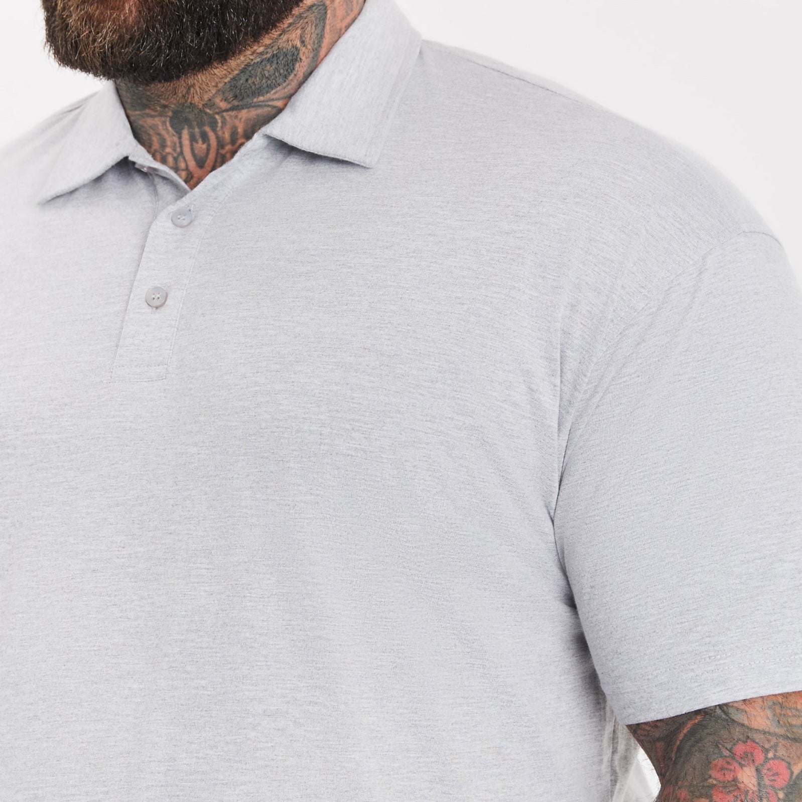 Load image into Gallery viewer, Heather Grey Polo