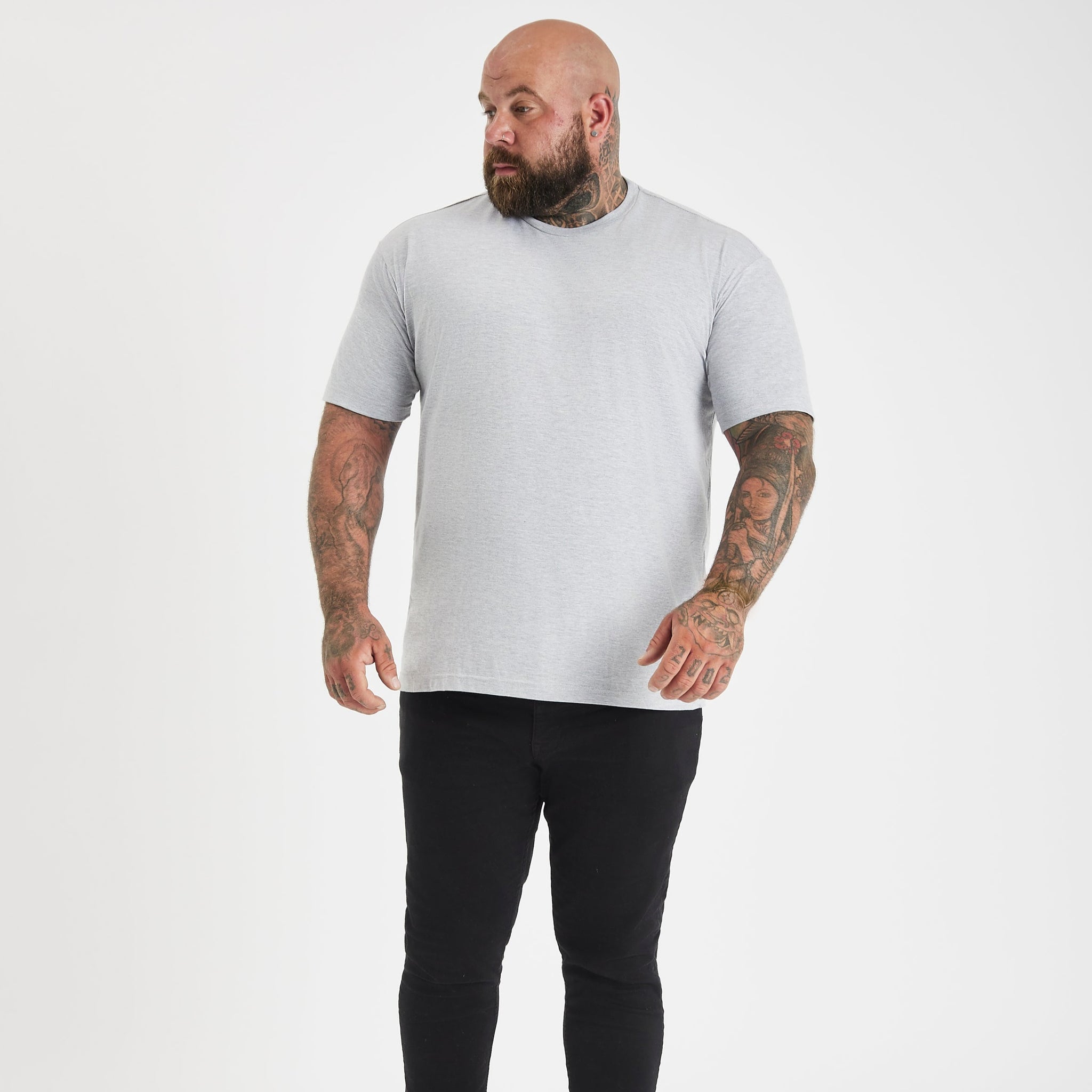 Load image into Gallery viewer, Heather Grey Crew Neck
