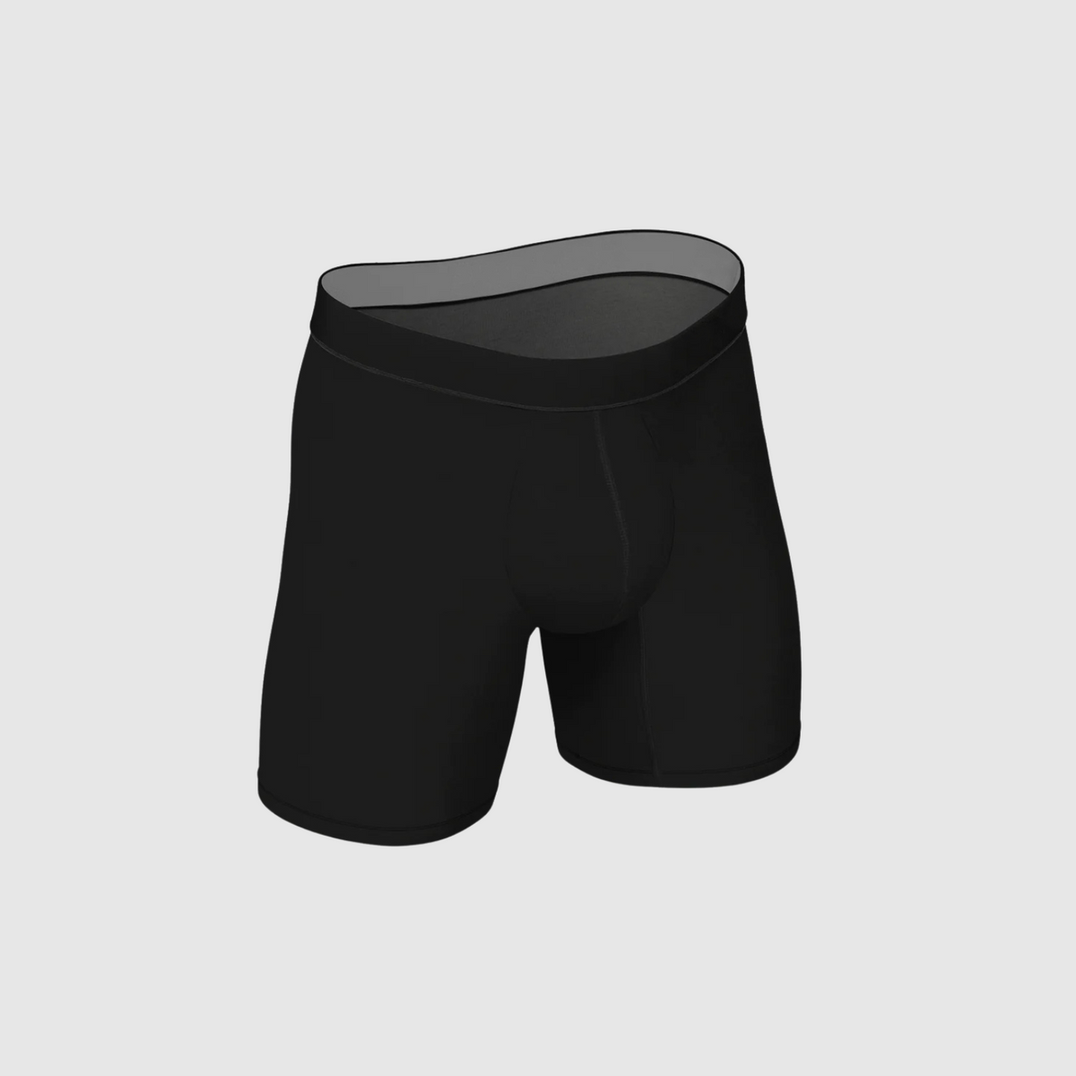 Black Anti-Chafe Bamboo Boxer Briefs 12-Pack