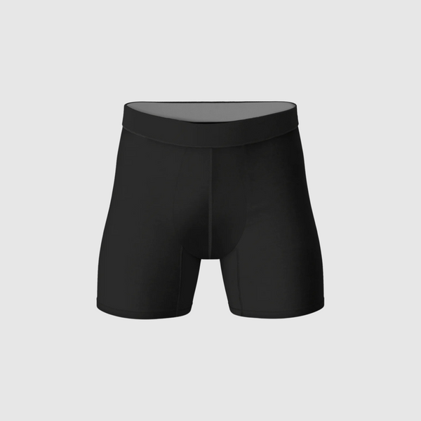All Black Anti-Chafe Bamboo Boxer Briefs 3-Pack