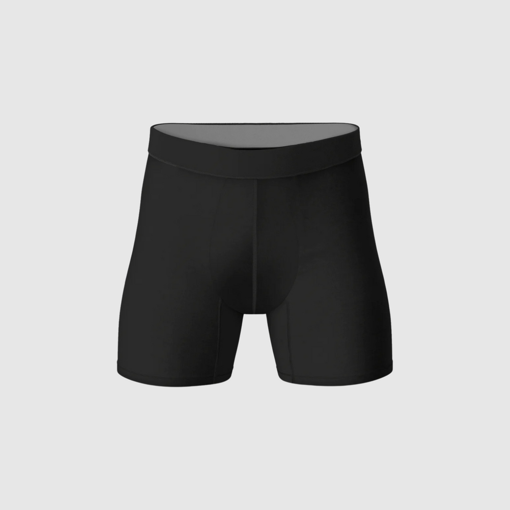 Black Anti-Chafe Bamboo Boxer Briefs
