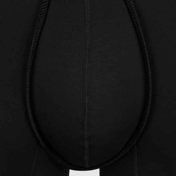 Black Anti-Chafe Bamboo Boxer Briefs 12-Pack
