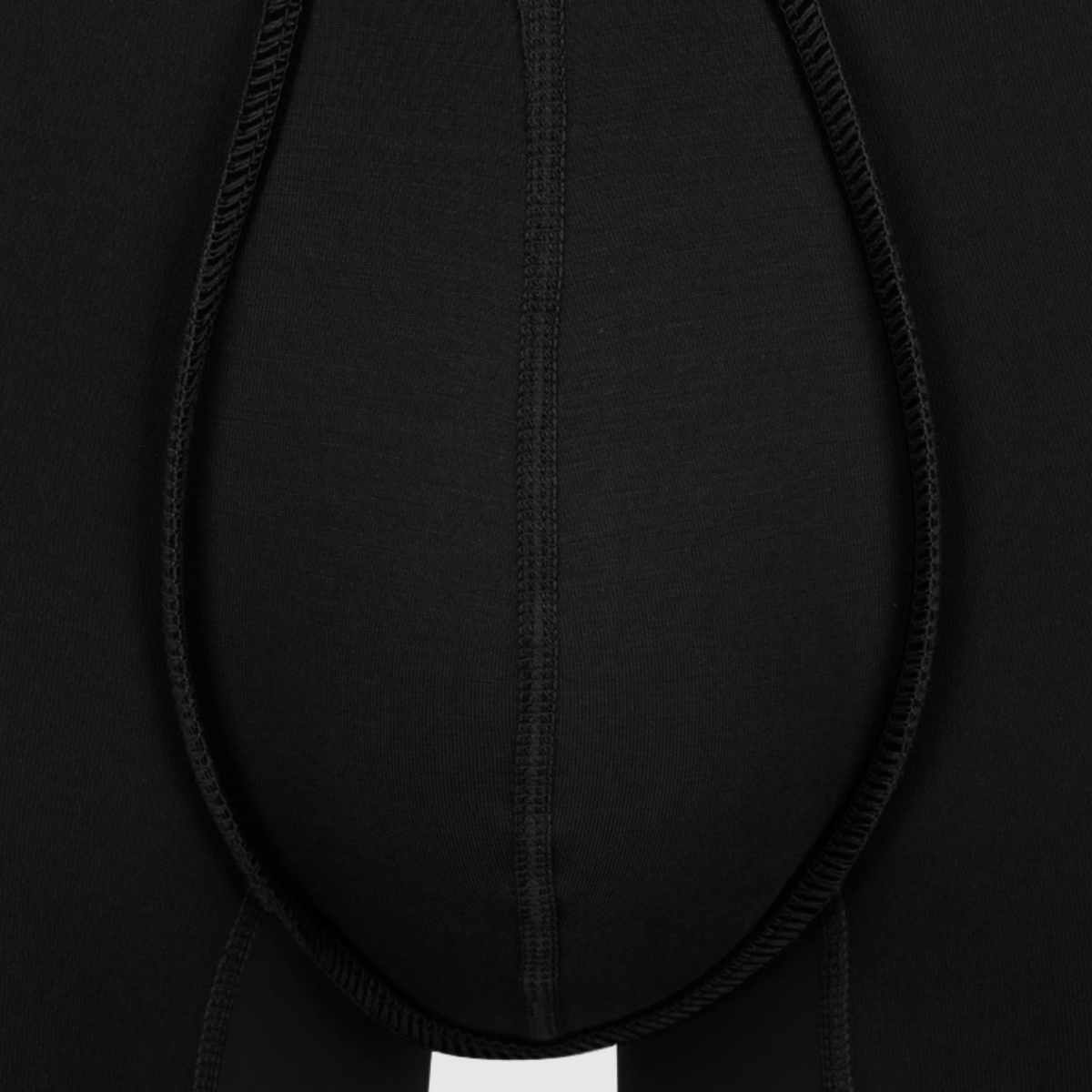All Black Anti-Chafe Bamboo Boxer Briefs 3-Pack