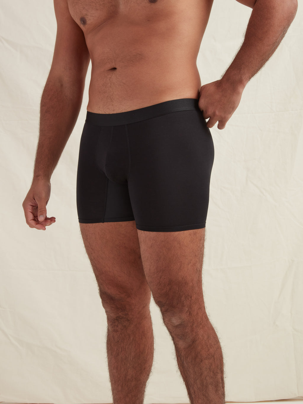Black Anti-Chafe Bamboo Boxer Briefs
