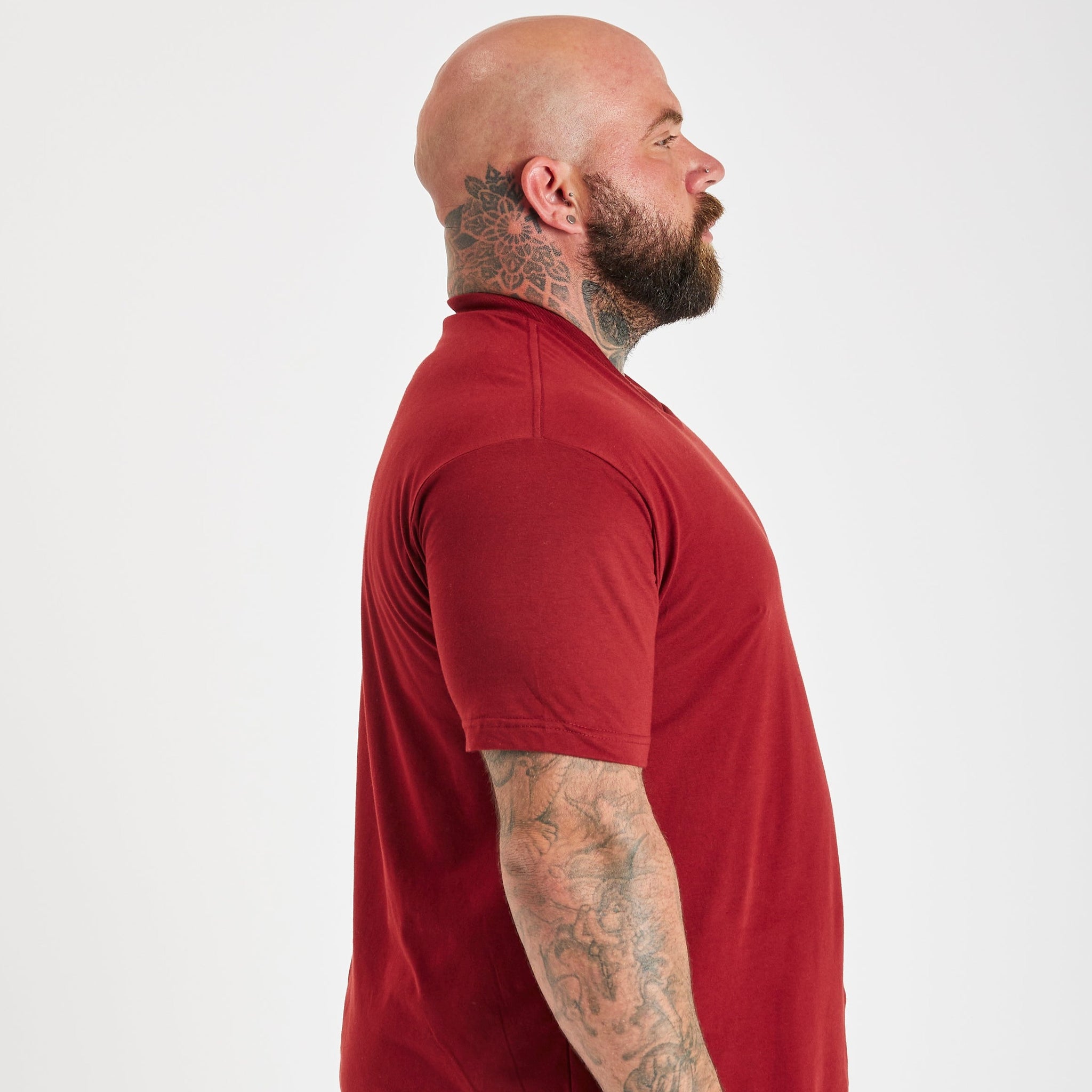 Load image into Gallery viewer, Burgundy V-Neck T-Shirt
