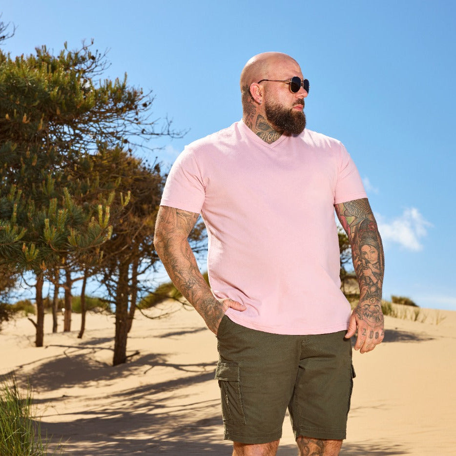 Load image into Gallery viewer, Dusty Rose V-Neck T-Shirt
