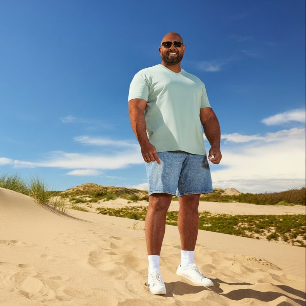 Load image into Gallery viewer, Iceberg Green V-Neck T-Shirt
