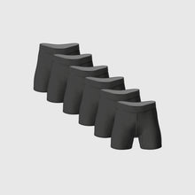 Carbon Anti-Chafe Bamboo Boxer Briefs 6-Pack