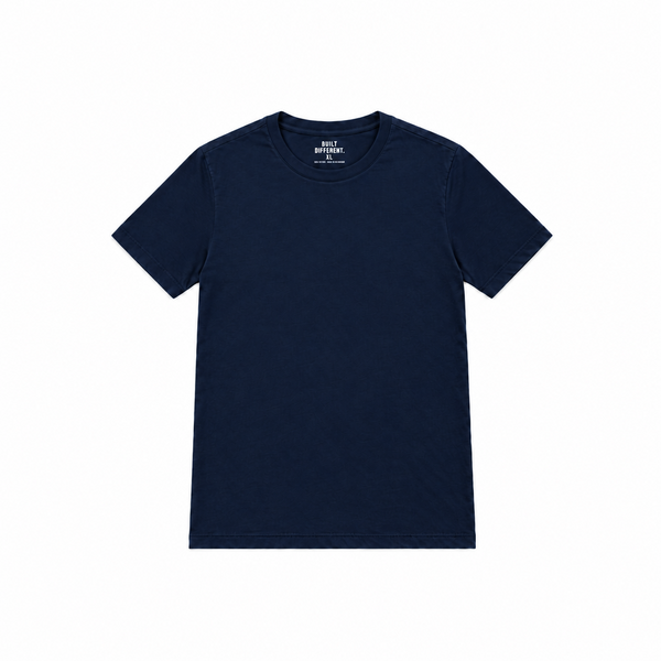 Deep Blue Crew Neck T-Shirt