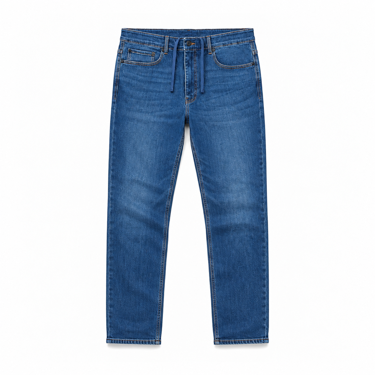 Load image into Gallery viewer, Blue Pull-On Athletic Taper Jeans
