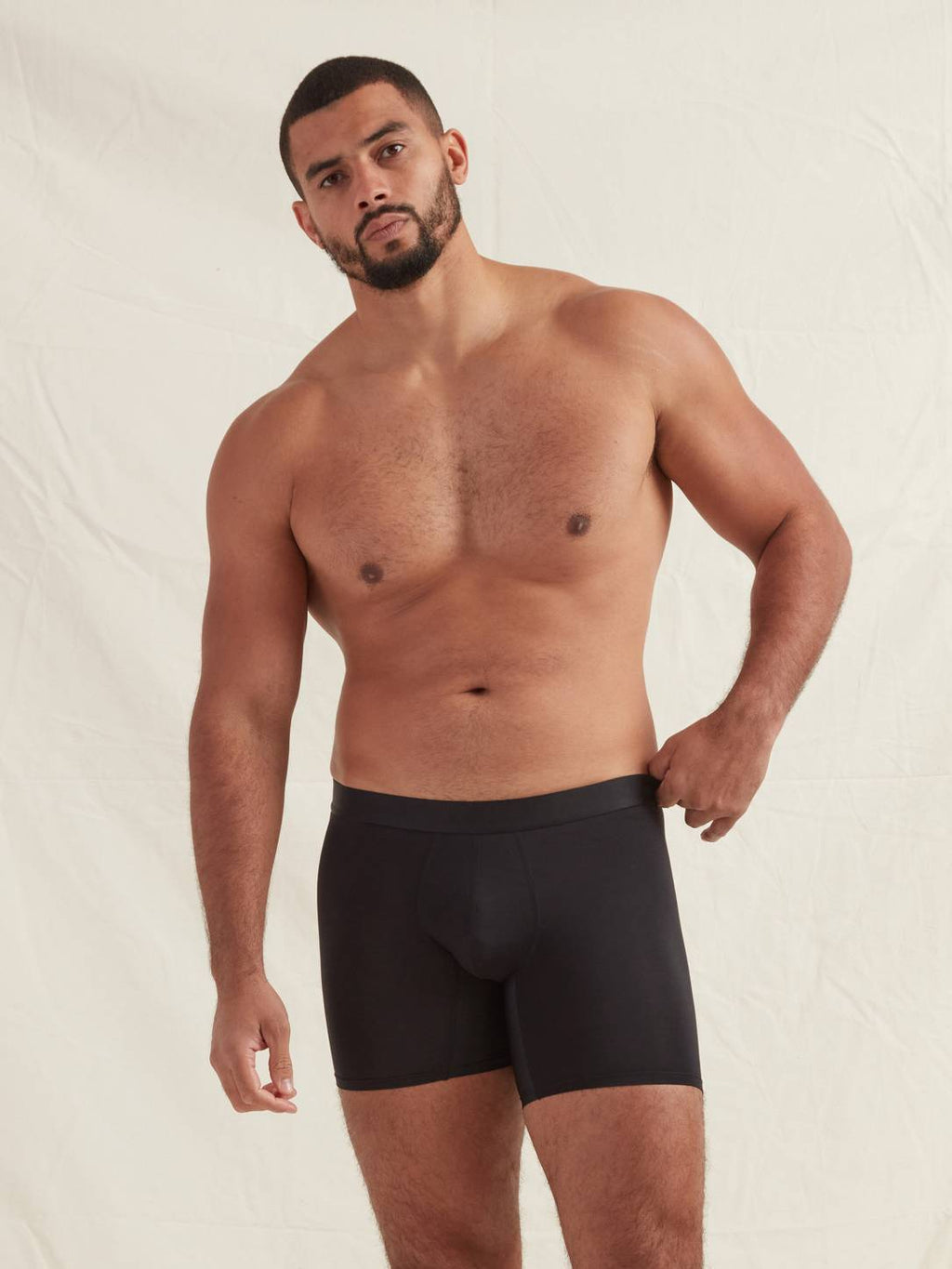 Black Anti-Chafe Bamboo Boxer Briefs