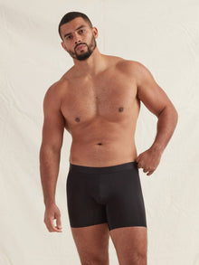 Black Anti-Chafe Bamboo Boxer Briefs