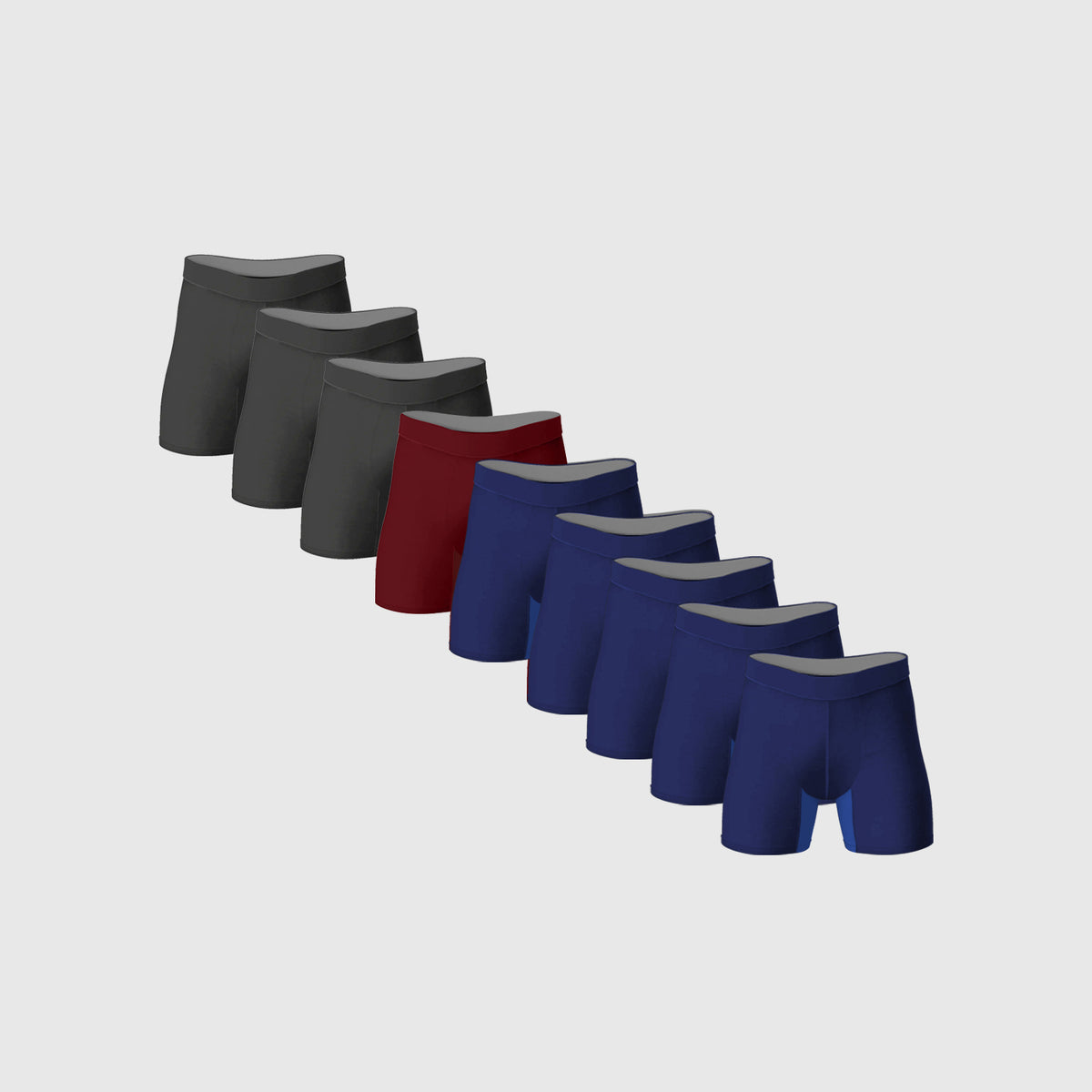 Core Anti-Chafe Bamboo Boxer Briefs 9-Pack