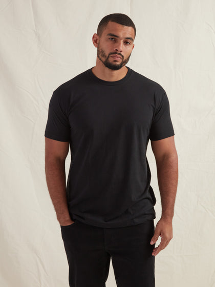 Tall Black Crew Neck T-Shirt