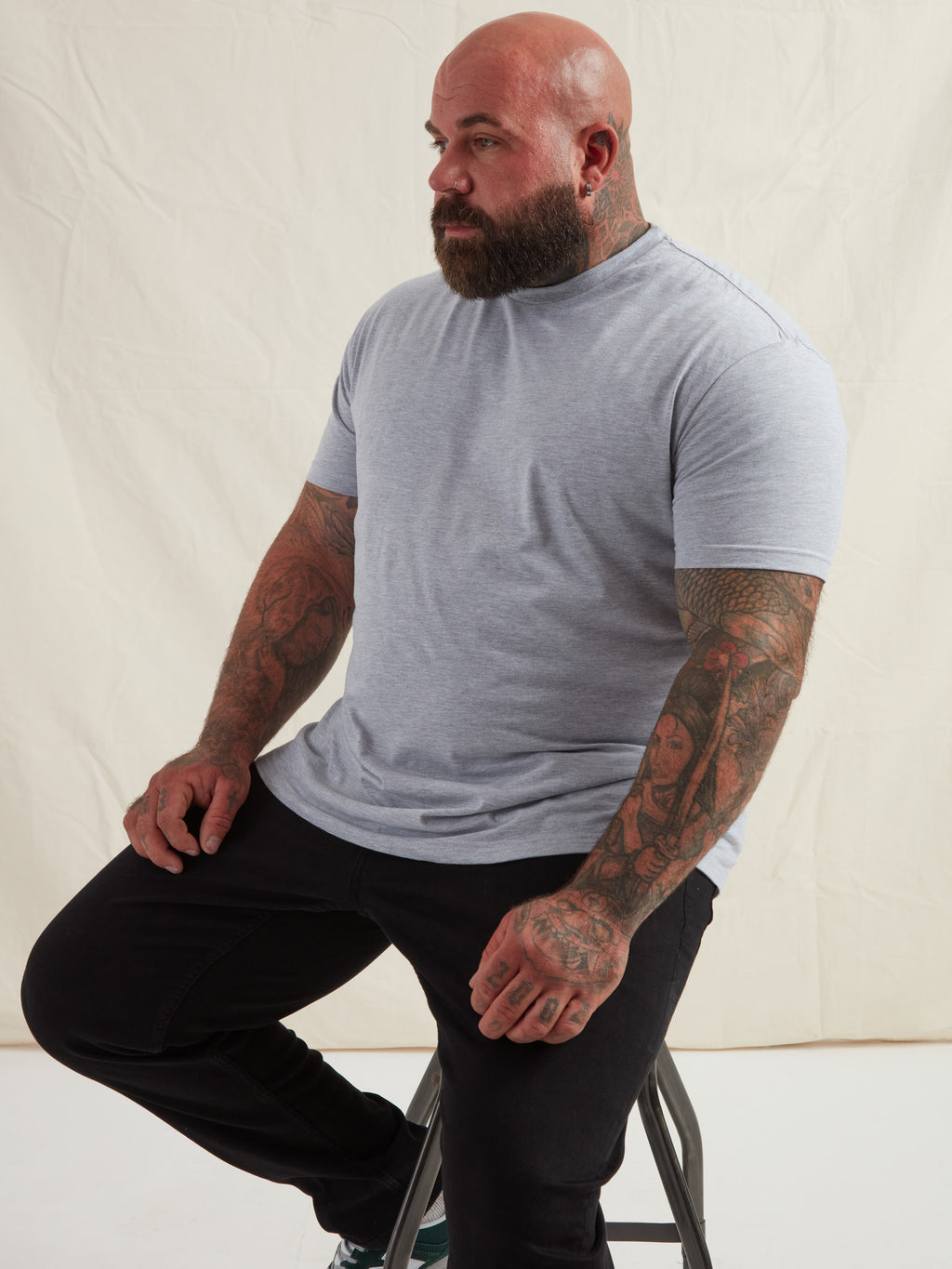 Heather Grey Crew Neck T-Shirt
