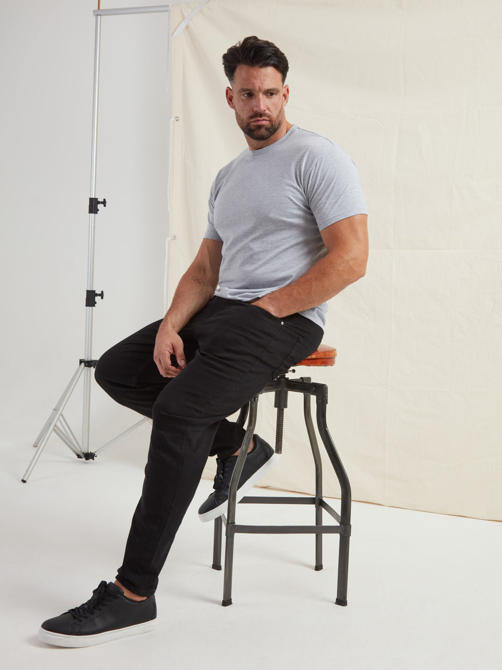 Heather Grey Crew Neck T-Shirt