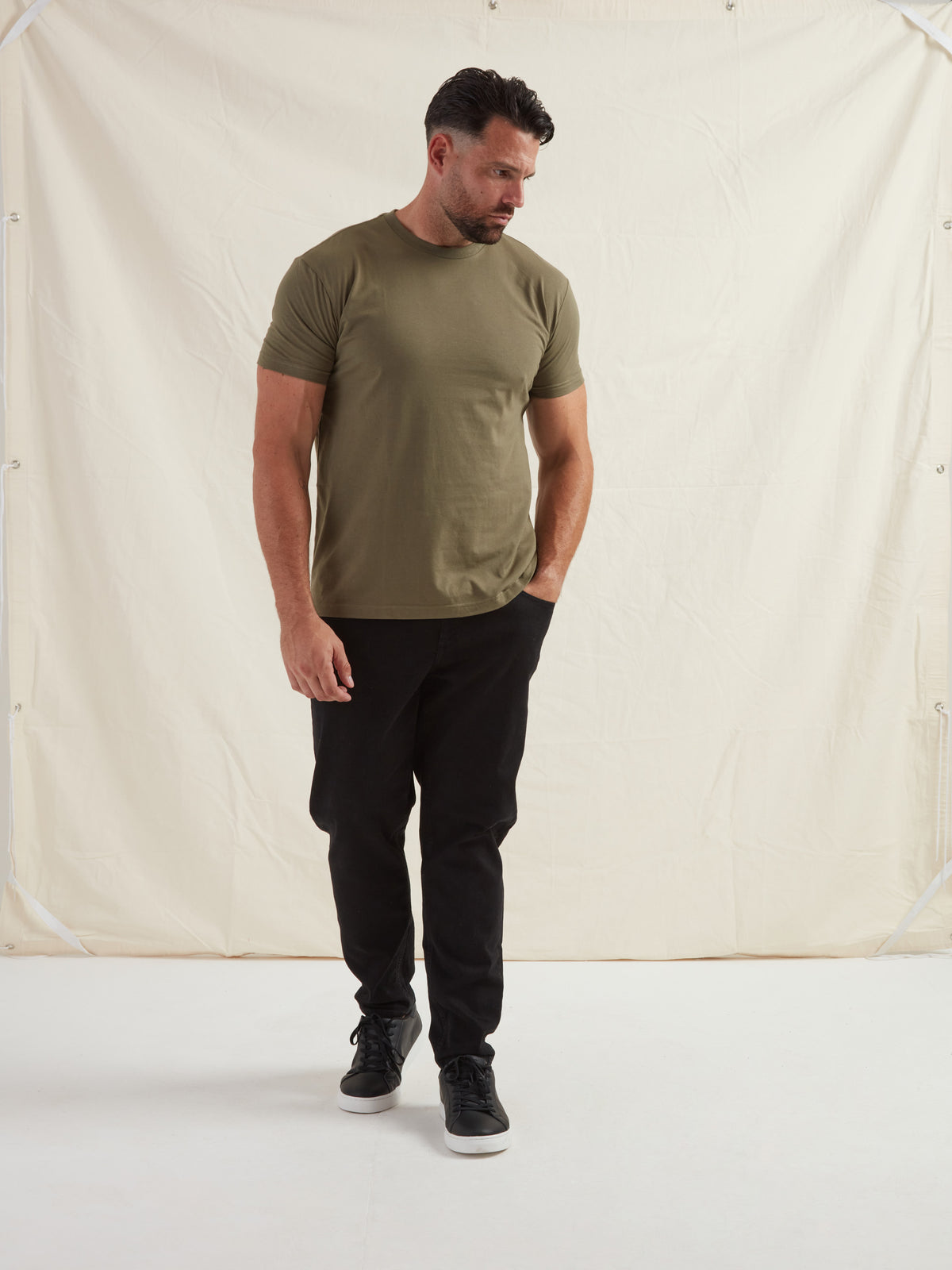 Khaki Crew Neck T-Shirt