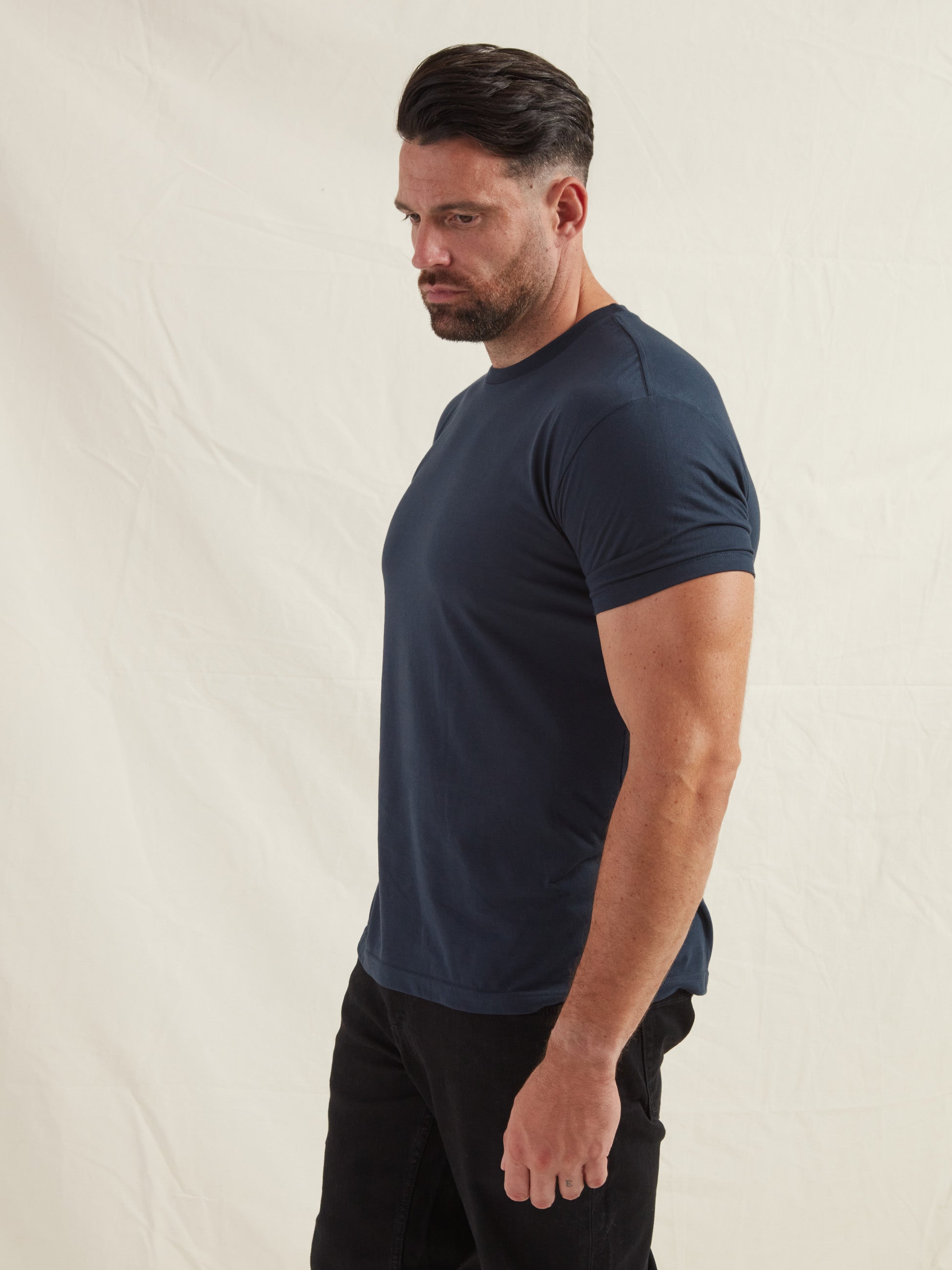 Load image into Gallery viewer, Navy Crew Neck T-Shirt
