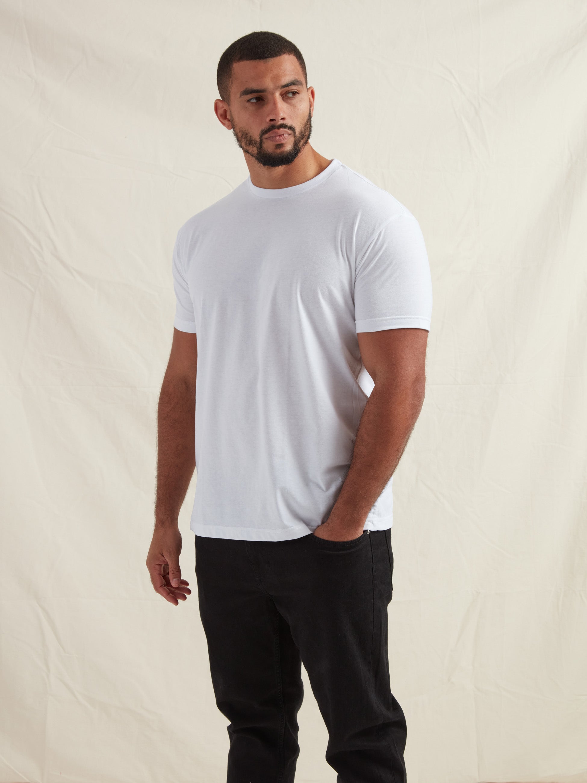 Load image into Gallery viewer, Tall White Crew Neck T-Shirt
