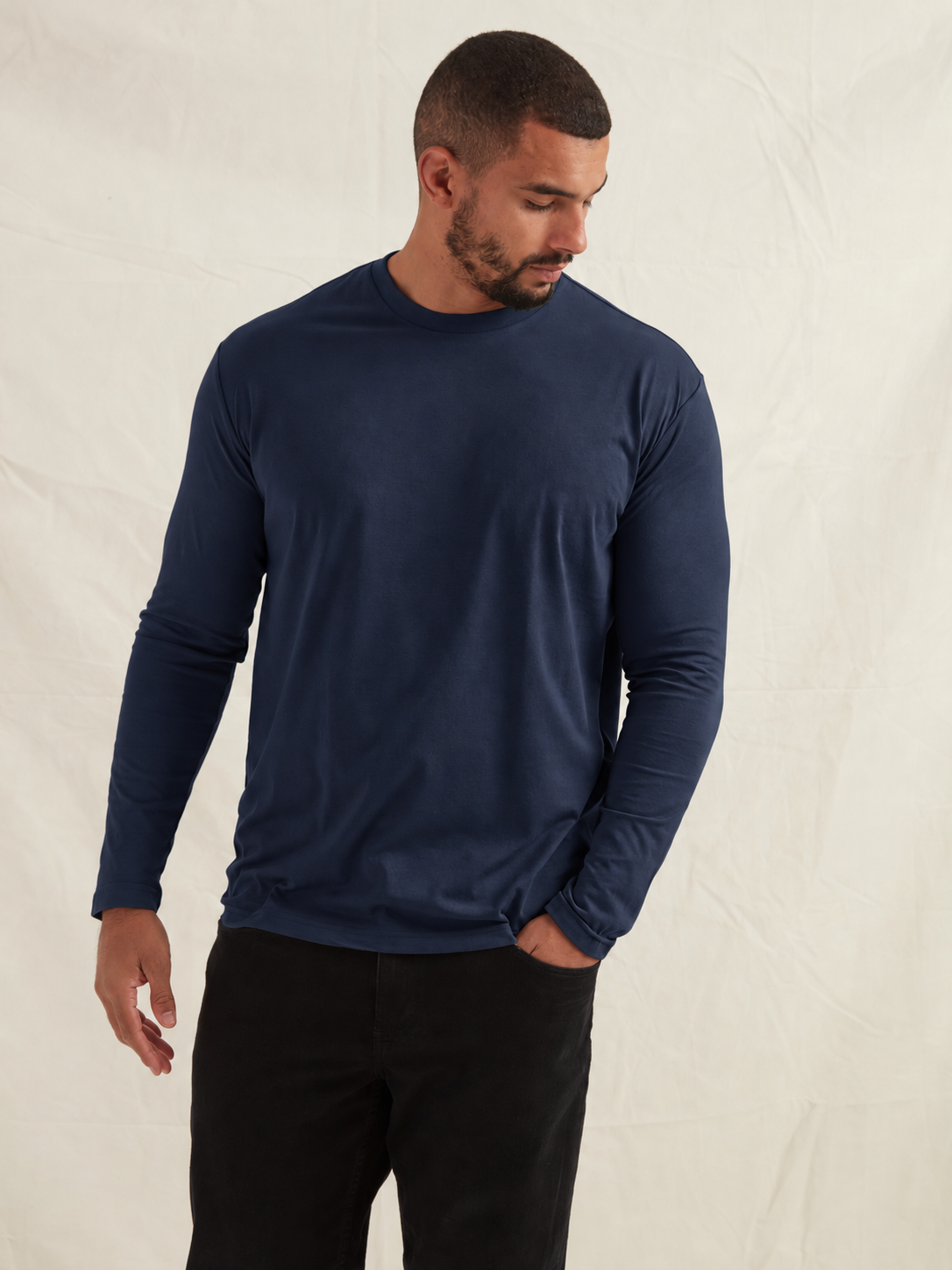 Tall Navy Long Sleeve T-Shirt