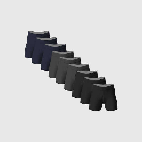 Essentials Anti-Chafe Bamboo Boxer Briefs 9-Pack