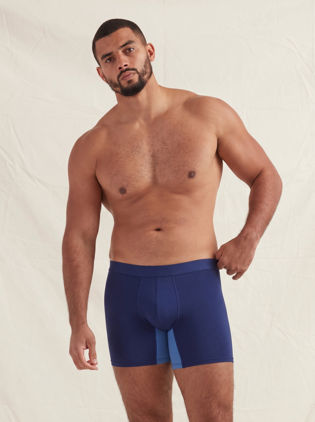 Navy Anti-Chafe Bamboo Boxer Briefs
