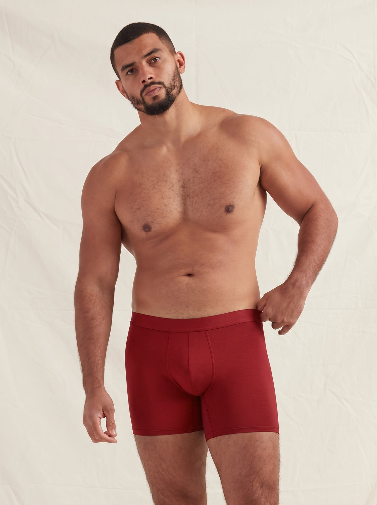 Burgundy Anti-Chafe Bamboo Boxer Briefs