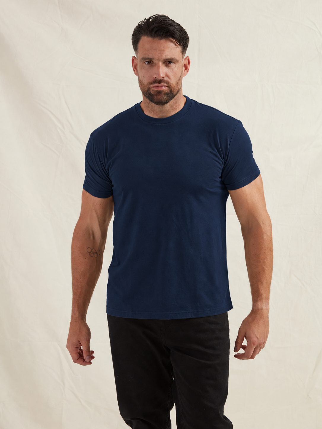 Deep Blue Crew Neck T-Shirt