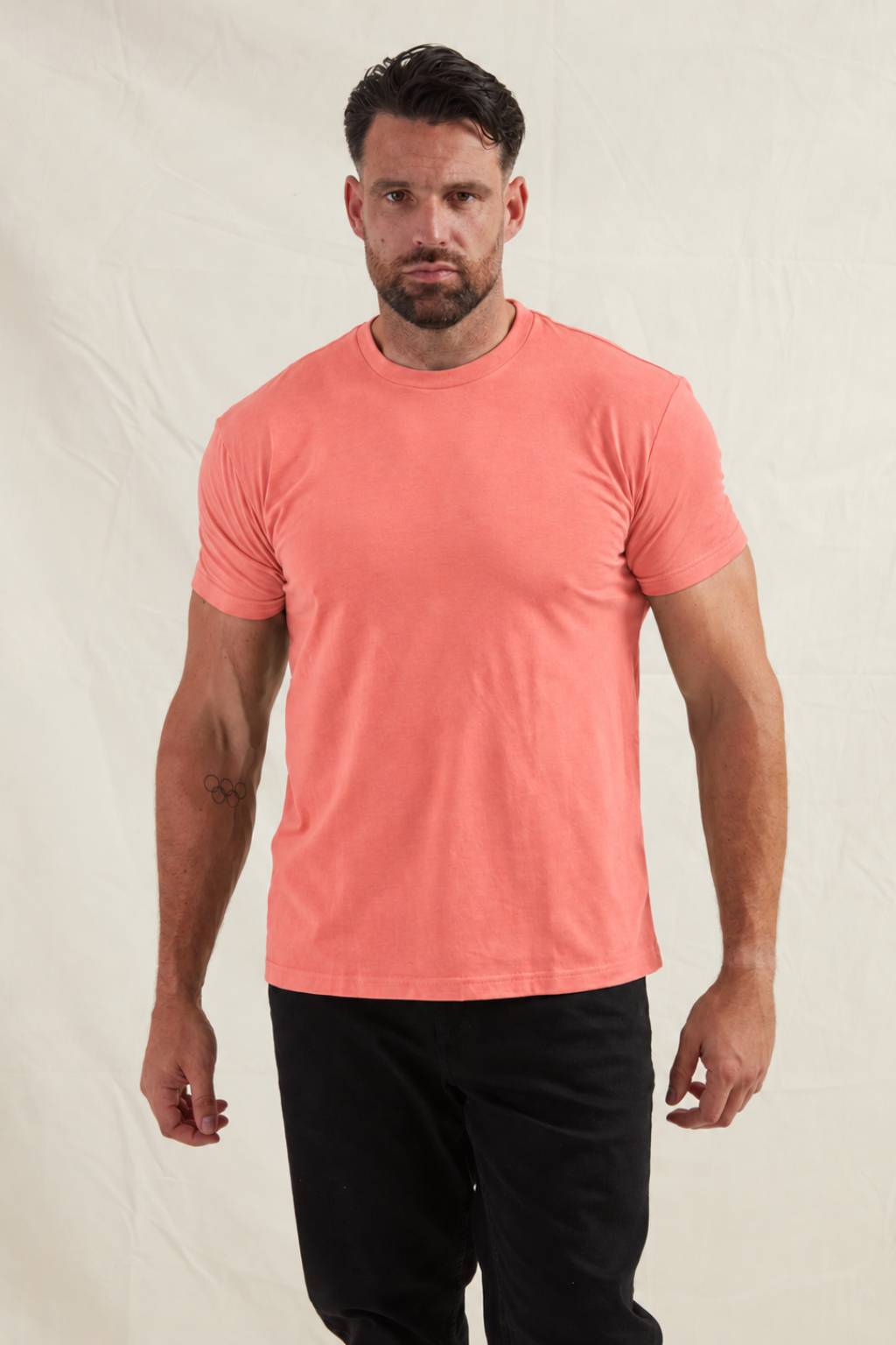 Peach Crew Neck T-Shirt