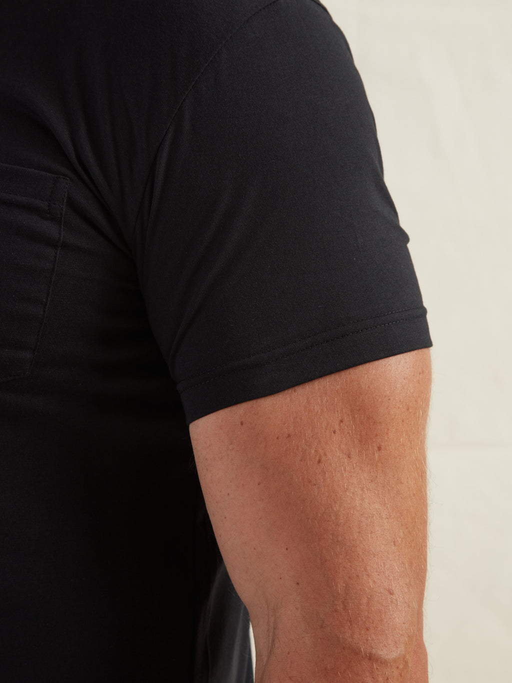 Black Pocket Crew Neck T-Shirt