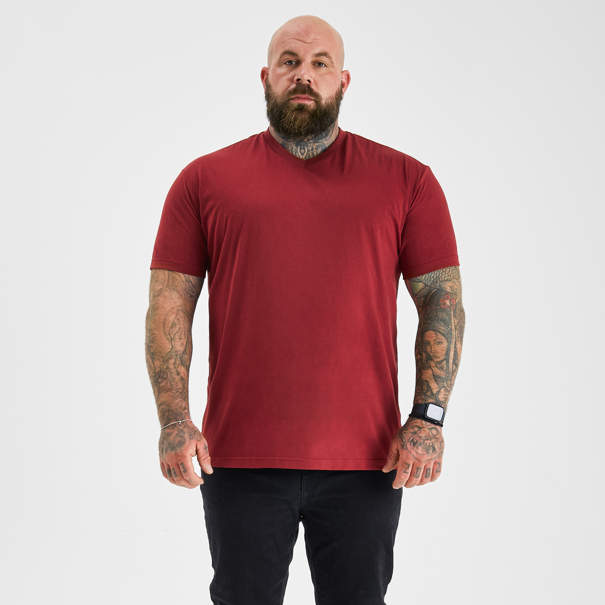 Load image into Gallery viewer, Burgundy V-Neck
