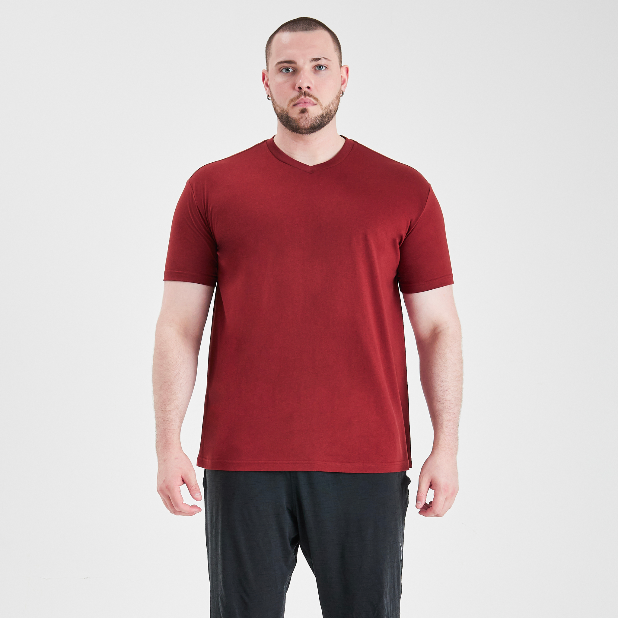 Load image into Gallery viewer, Burgundy V-Neck
