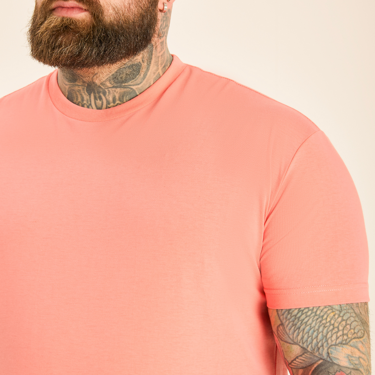 Peach Crew Neck T-Shirt