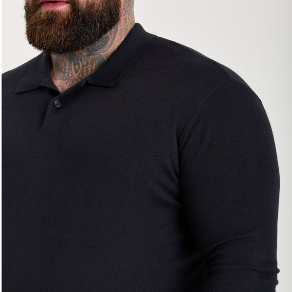 All Black Dress Polo Long Sleeve 3-Pack