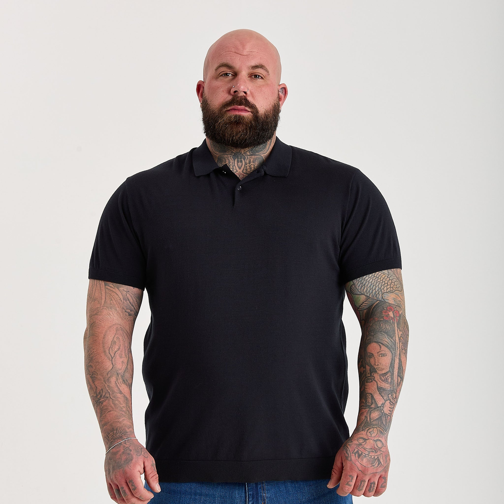 Load image into Gallery viewer, All Black Dress Polo Short Sleeve 3-Pack
