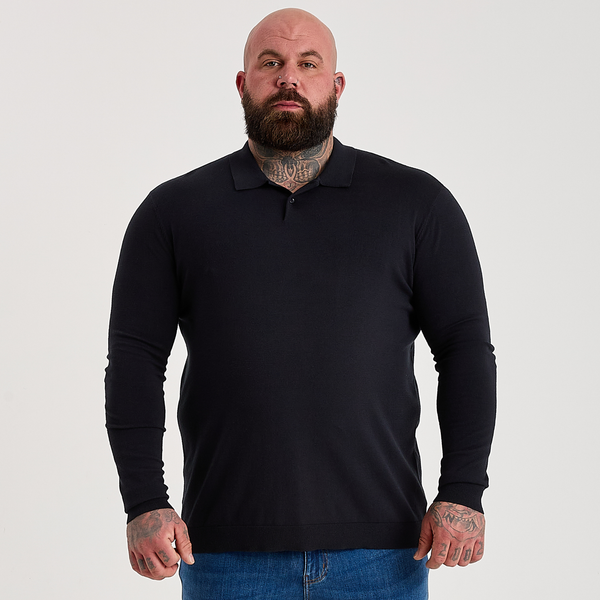 All Black Dress Polo Long Sleeve 3-Pack