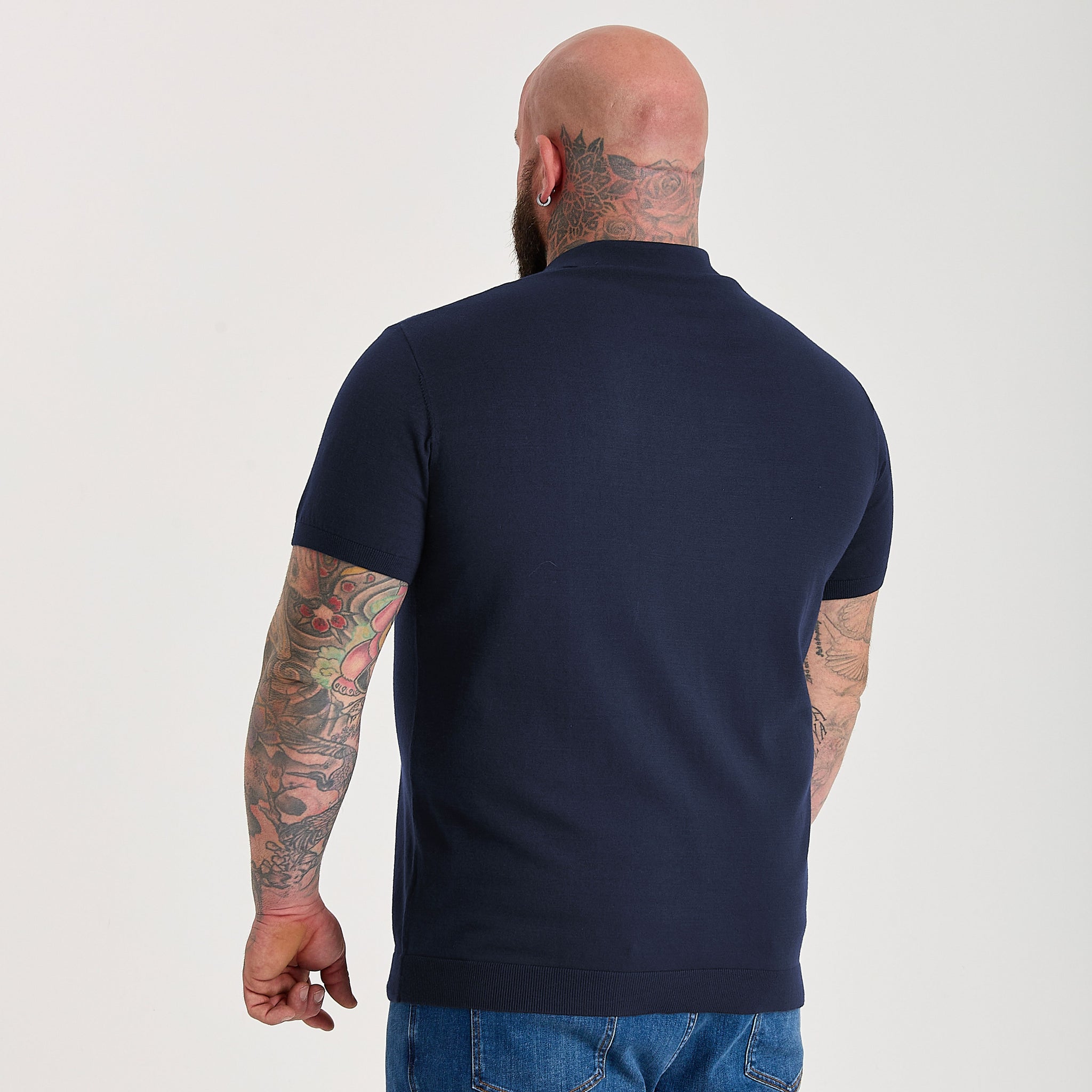 Load image into Gallery viewer, Navy Dress Polo Short Sleeve
