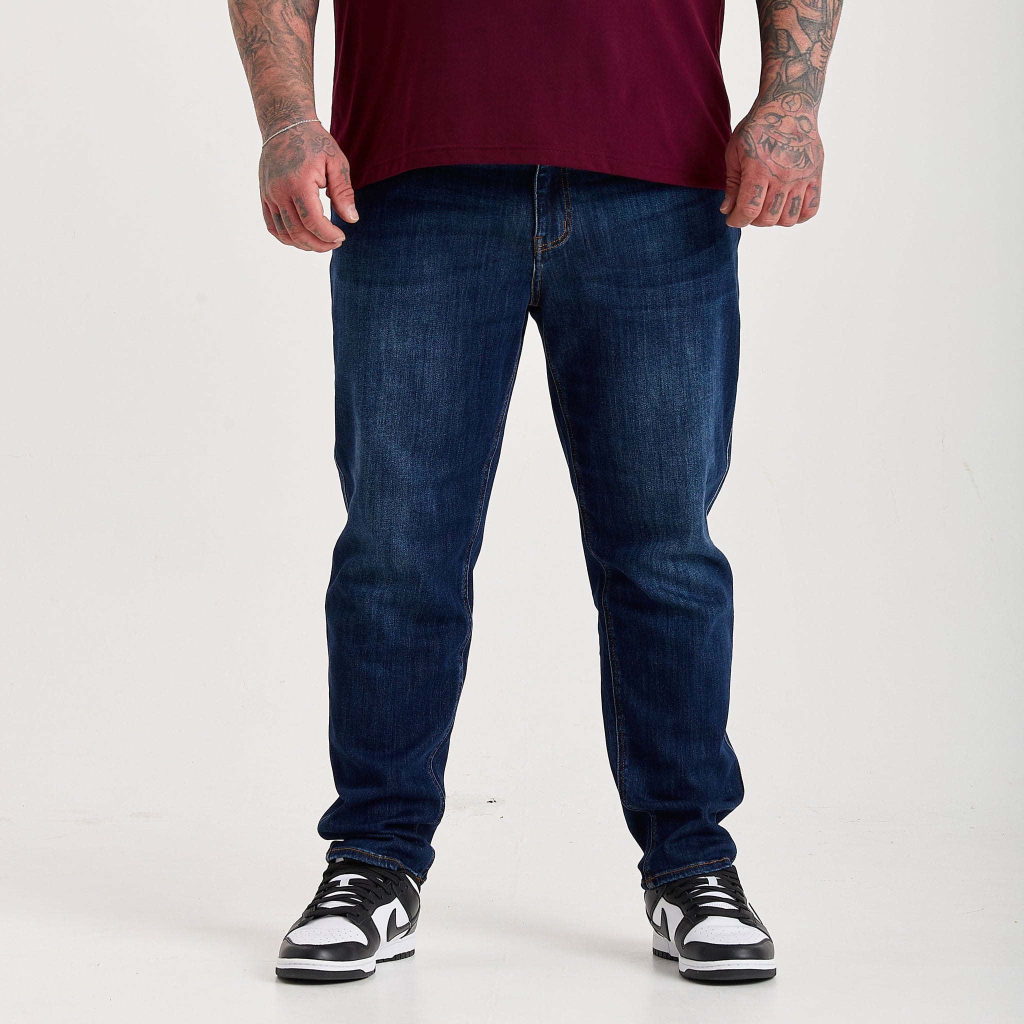 Load image into Gallery viewer, Dark Blue Comfort Jeans
