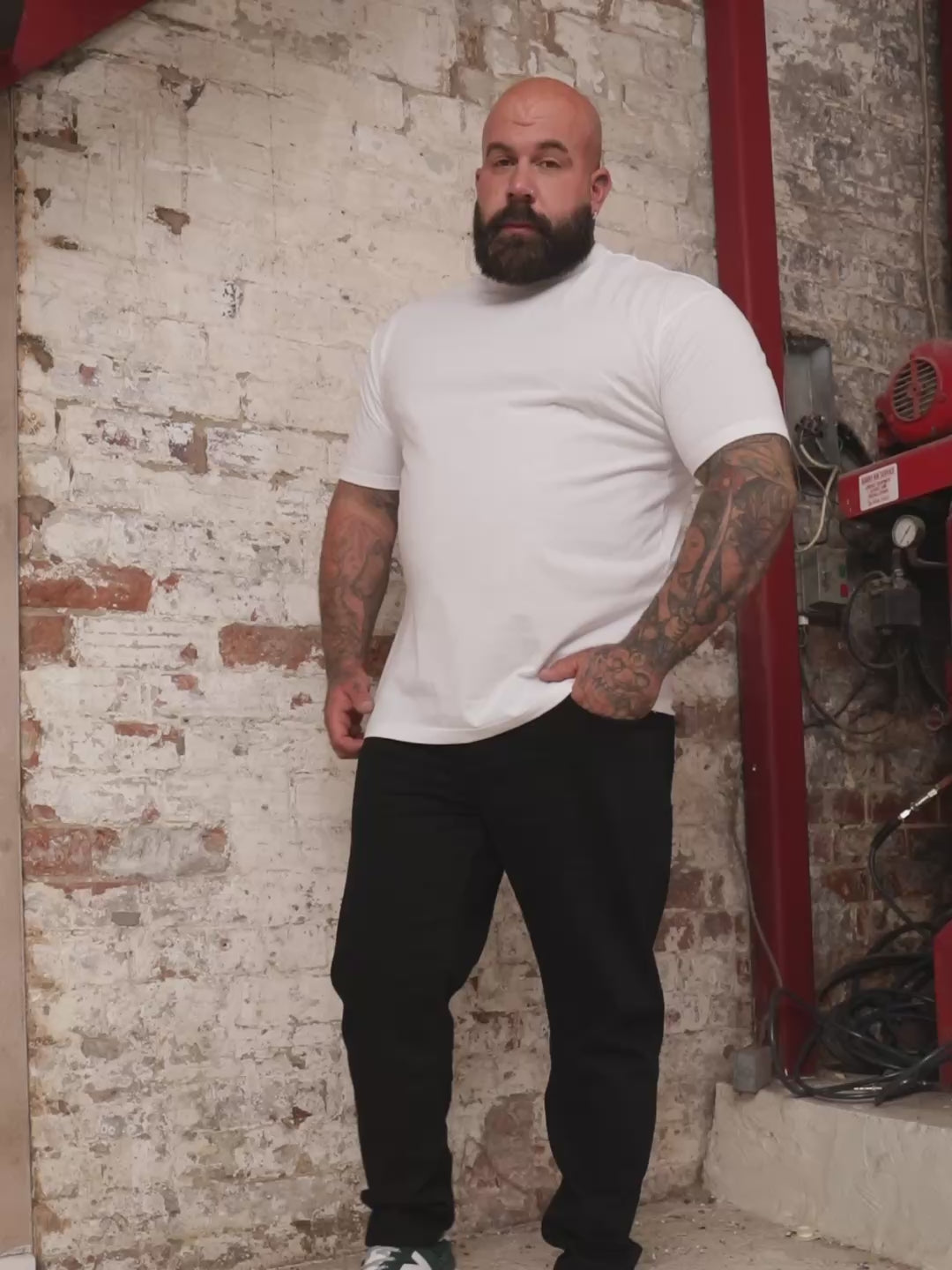 Load and play video in Gallery viewer, White Crew Neck T-Shirt

