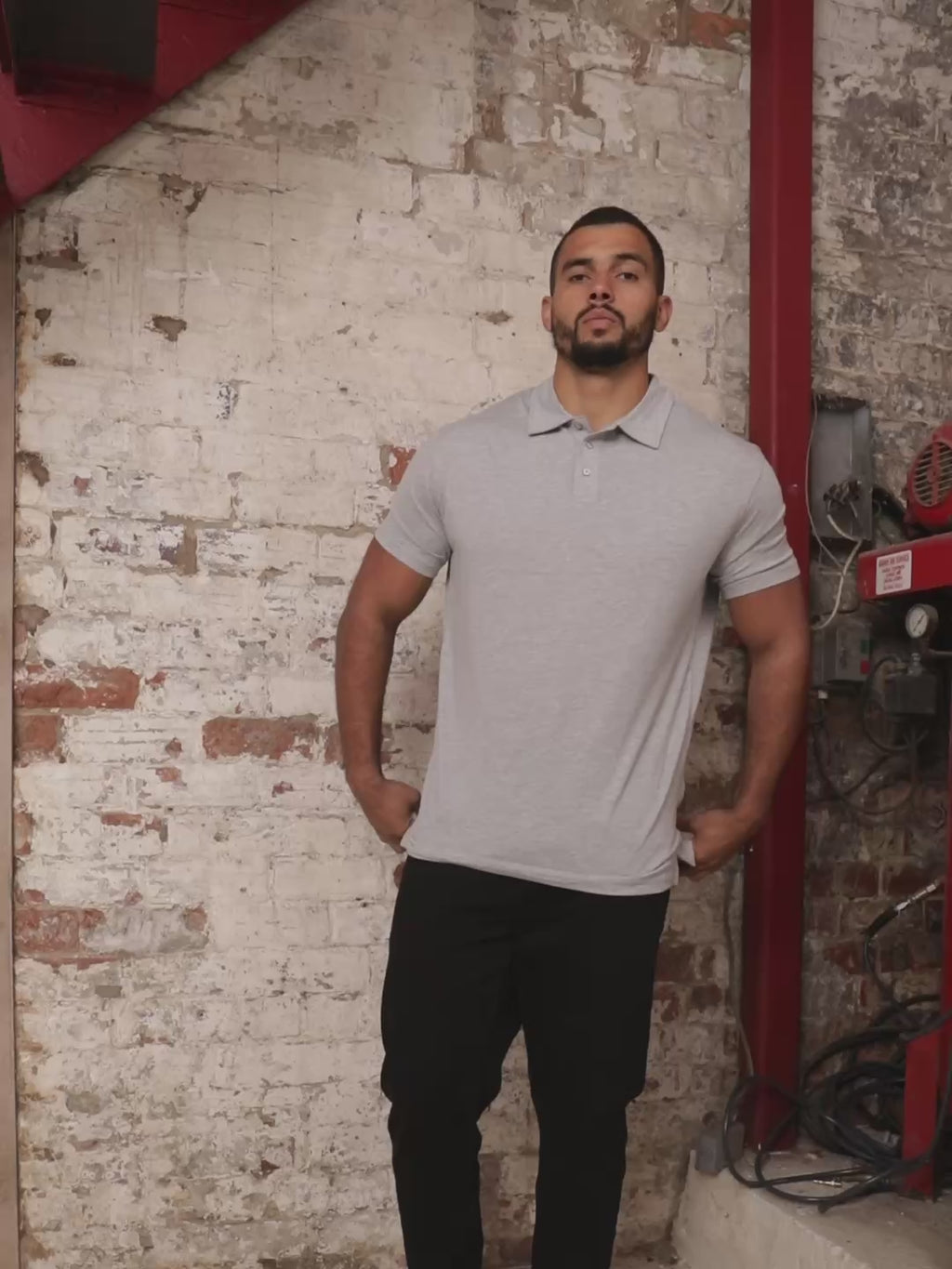 Heather Grey Polo Shirt