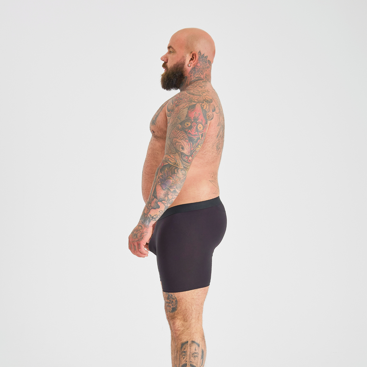 Black Anti-Chafe Bamboo Boxer Briefs 6-Pack