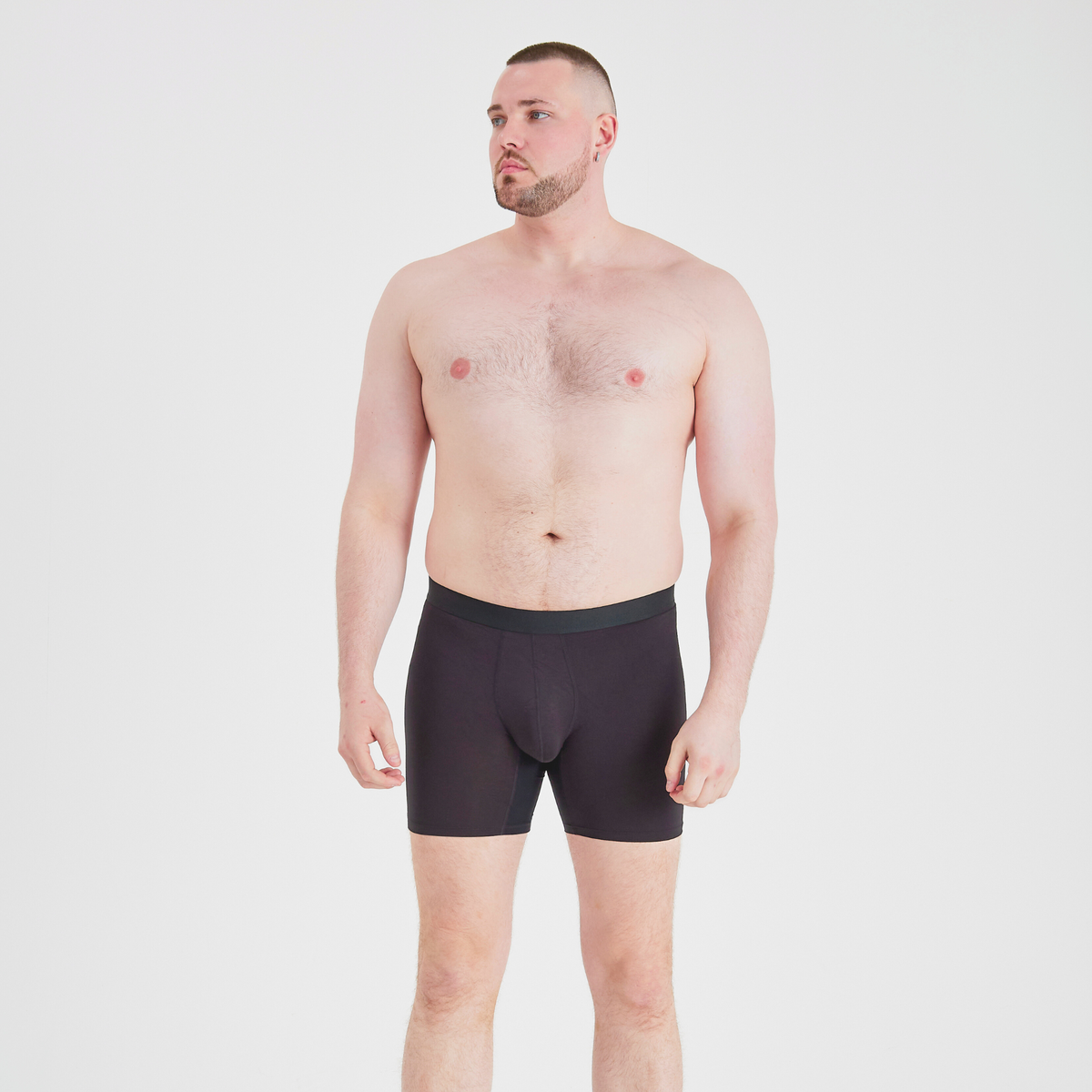 Black Anti-Chafe Bamboo Boxer Briefs