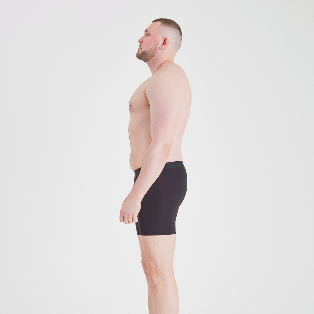 Black Anti-Chafe Bamboo Boxer Briefs